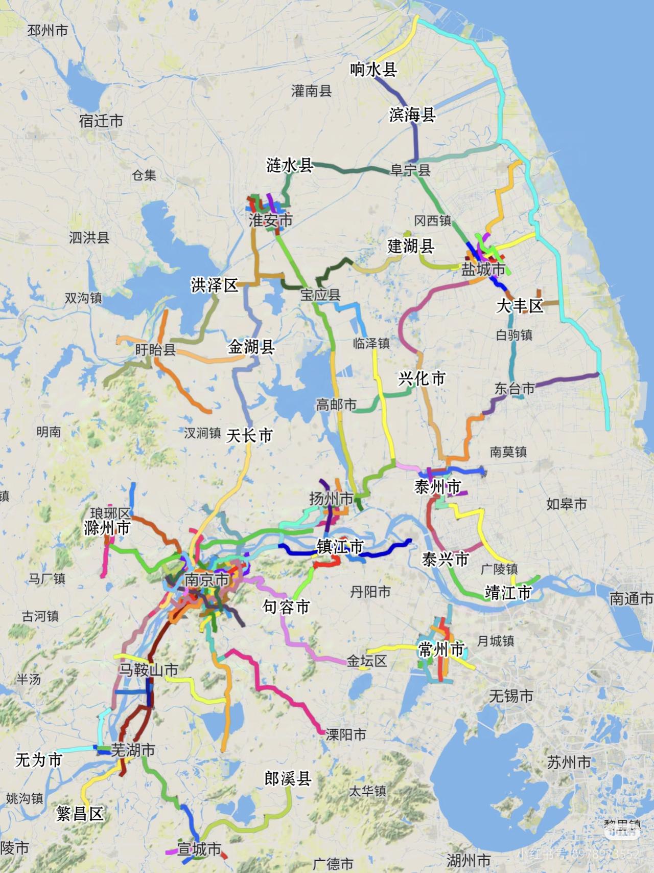 江苏、安徽省际超大轨交网络！[呲牙笑][呲牙笑]