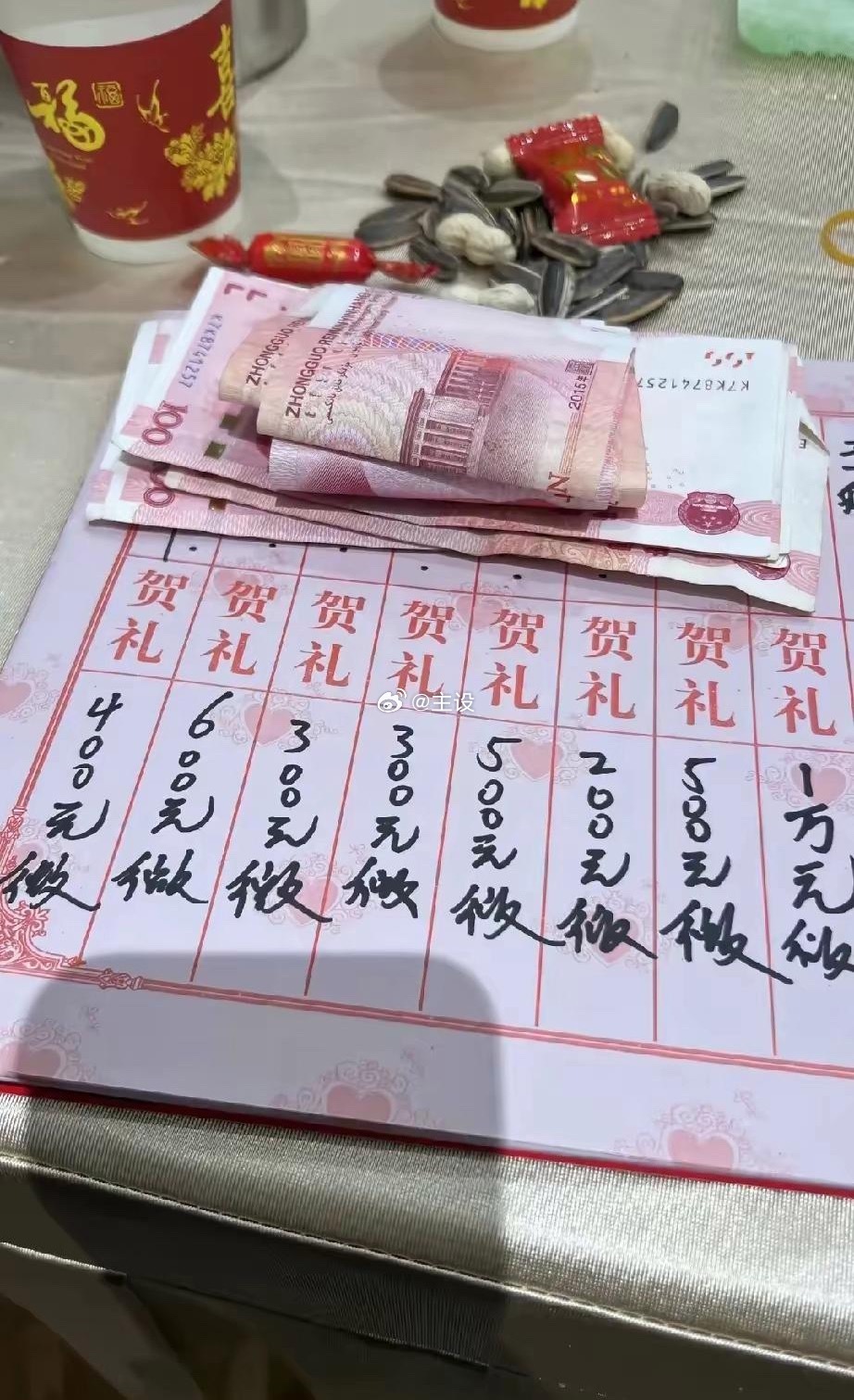 取消大写，简化礼簿，节省书写时间。