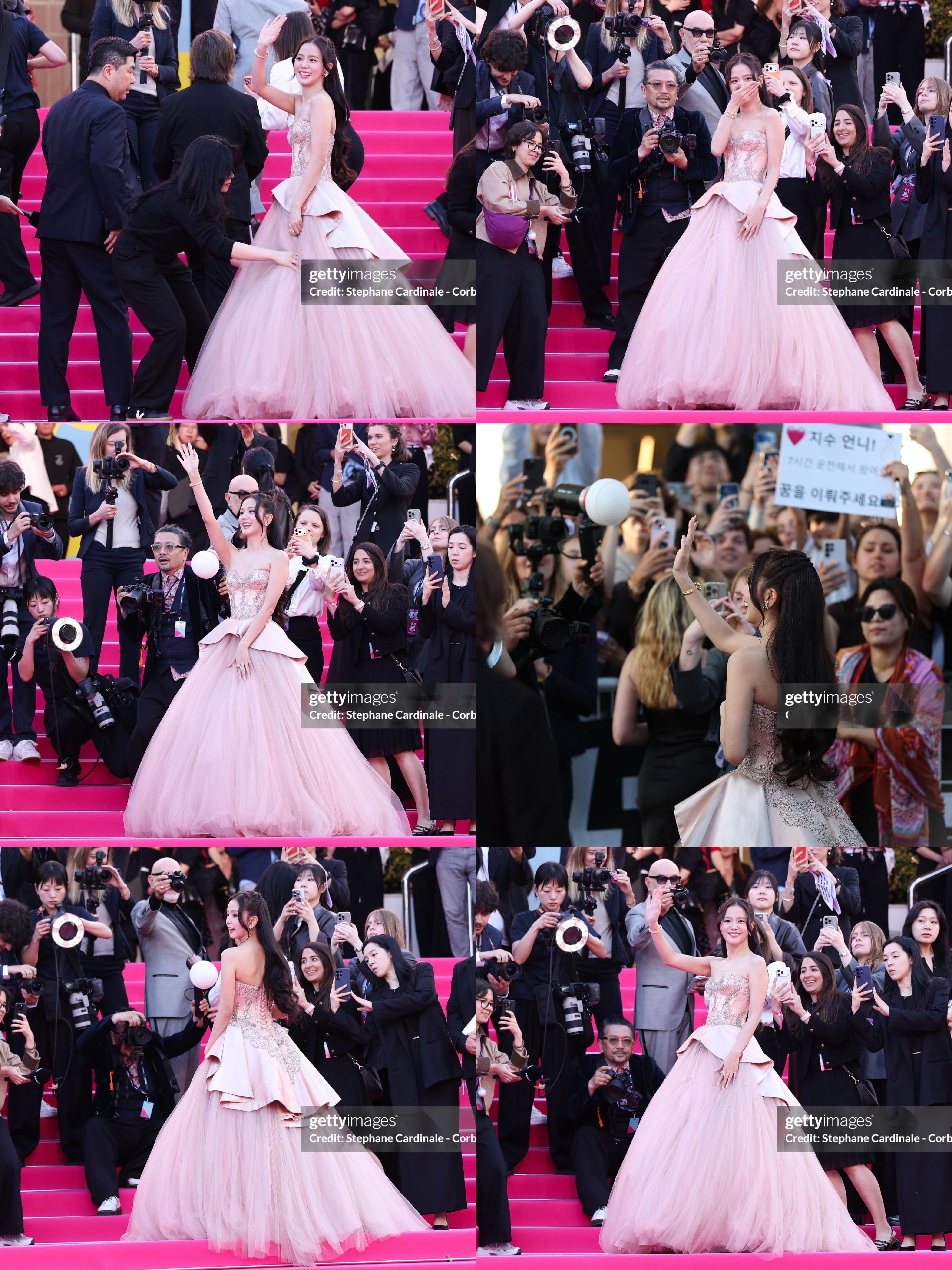 JISOO戛纳G社生图一览，姐的美貌无需通稿金智秀