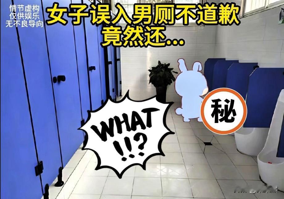 谁懂啊，女子误入男厕所不道歉，竟然还倒打一耙！最近看到个离谱的帖子，
