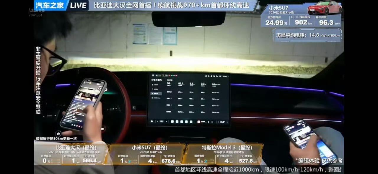 拿汽车之家的一家之言，来批判大汉的续航是不公平的！汽车之家测试，只有大汉打的
