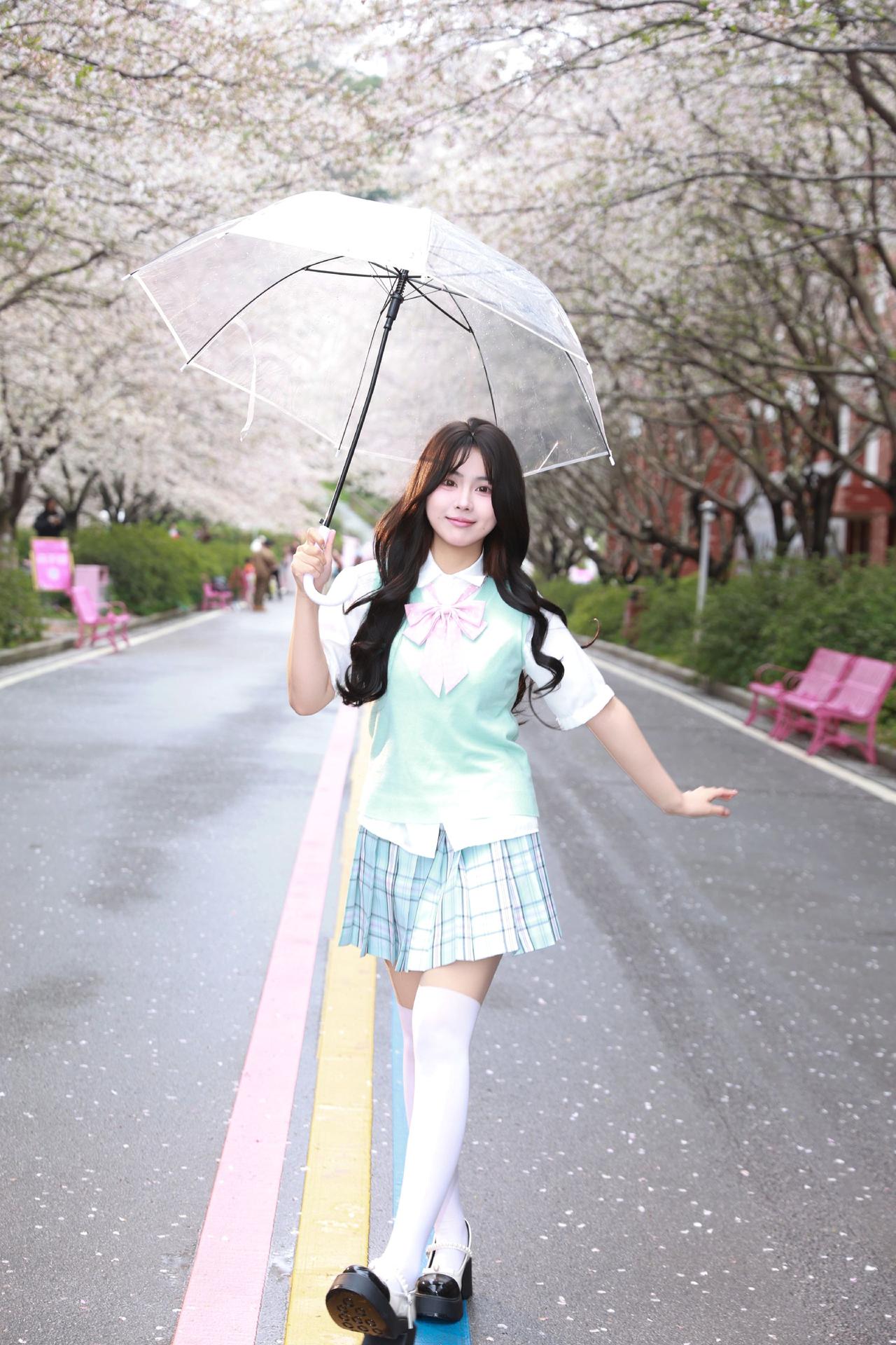 长沙约拍📷-晚安樱花&JK制服模特：@脸大大设备：CanonEOSR