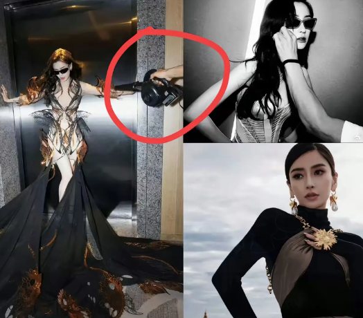 黄晓明后悔了么？baby参加时装周，一身黑衣，一身纱，宛如暗夜猫女。在婚姻