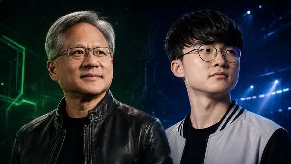 英雄联盟韩媒：黄仁勋将寻访T1，推进与英雄联盟Faker的会面！韩媒Blote