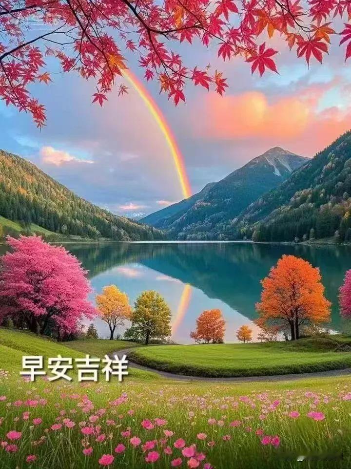 把昨夜的疲惫放下，迎着朝阳出发。不求万事完美，只求平安常伴，早安。