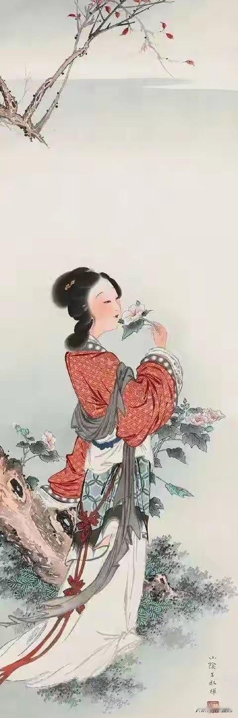 王叔晖的仕女绘画艺术堪称一绝。她笔下的仕女，线条细腻流畅。如在《西厢记》的绘画中