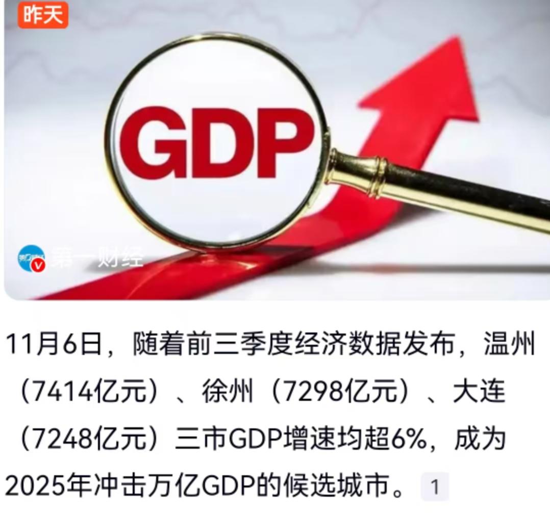 11月6日，前三季度经济数据一出炉，三座城市的名字被紧紧绑在了一起。温州、徐州、
