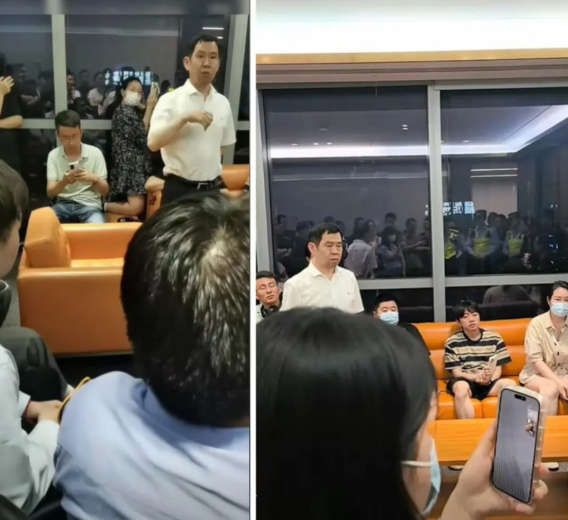 哪吒汽车员工总部讨薪，如果没有那个白衣骑士出现，基本上是拿不到钱了。当初极越暴雷