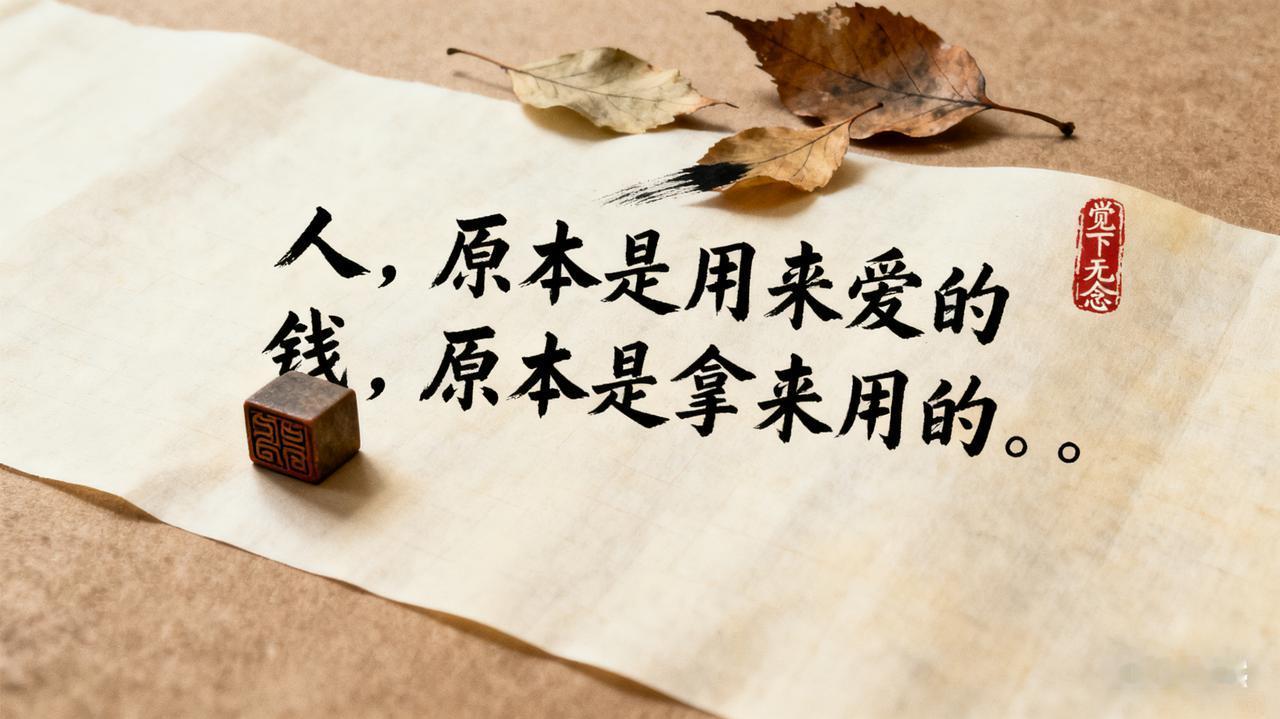 “人，原本是用来爱的；钱，原本是拿来用的。这个世界之所以会一团糟，就是因为