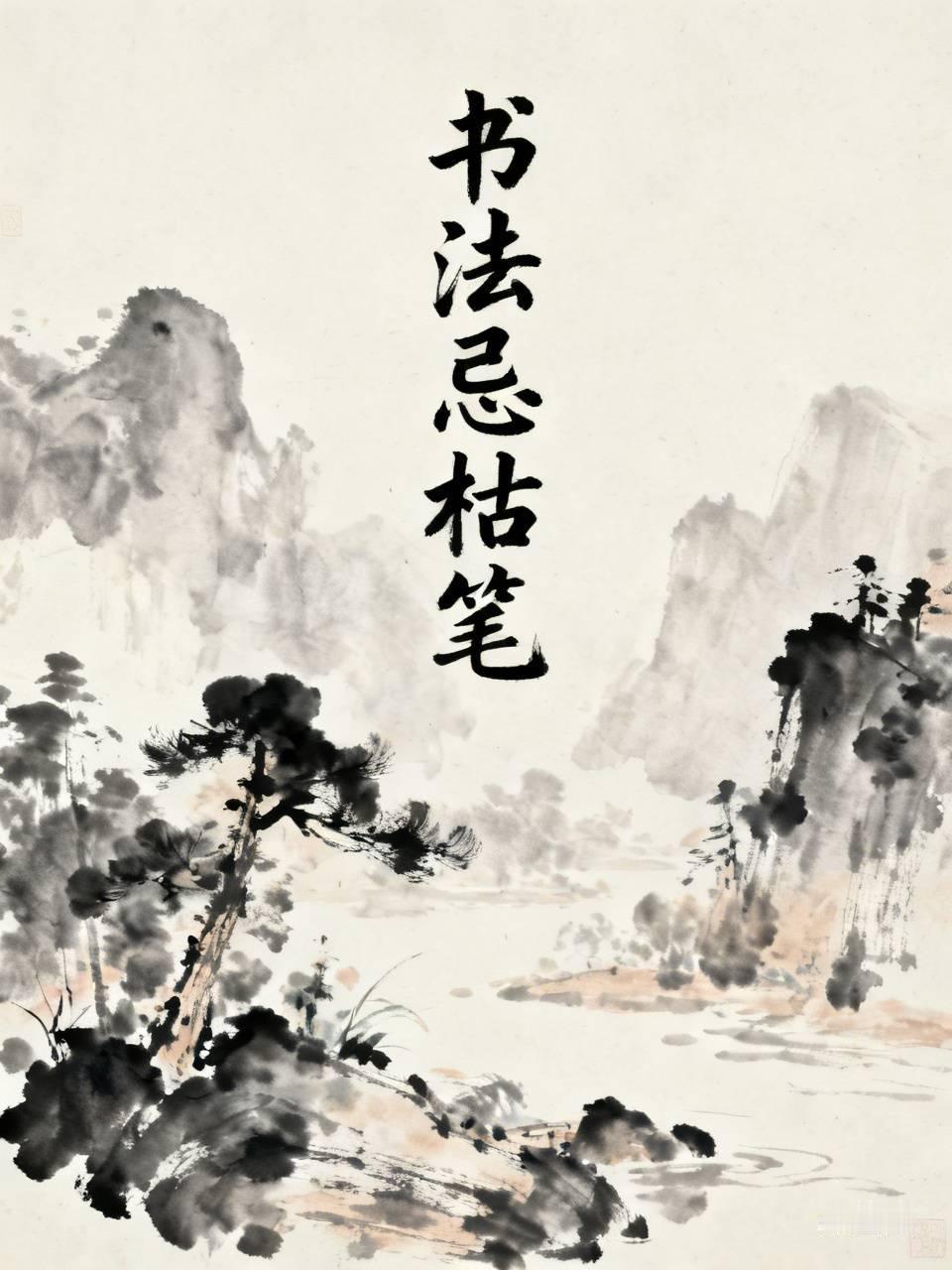 书法作品中一大忌：便是枯笔画太多而随意随心为之，这影响到整幅作品的品质与美观度而