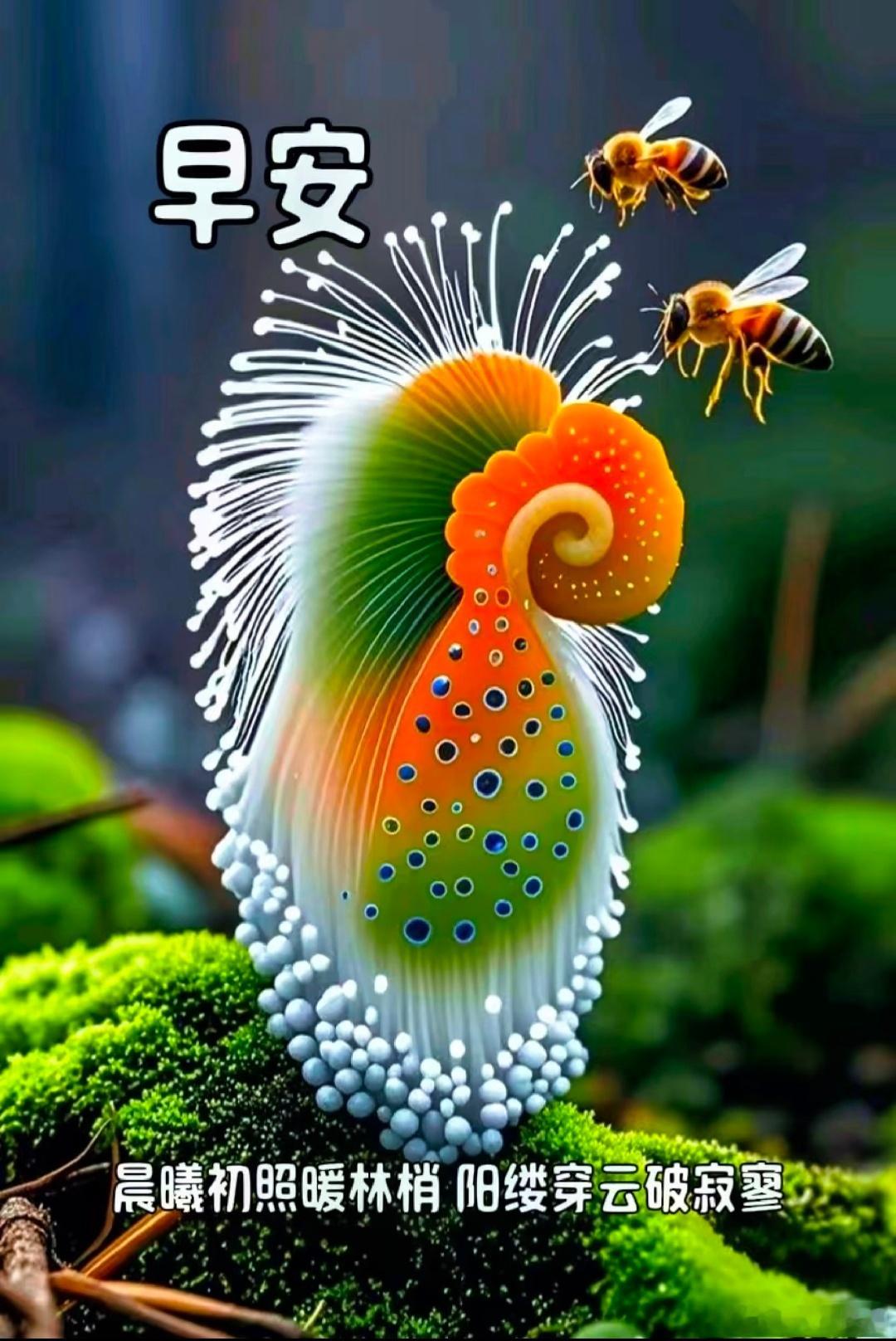 早安☀️吉祥如意！晨曦初照暖林梢，阳缕穿云破寂寥。生息绵延春意闹，快哉心境乐逍遥