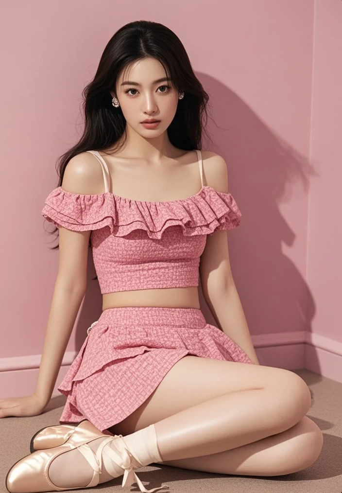 粉红温馨角落，与颜值暖心的美女相伴，岁月静好