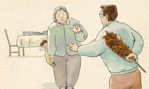 奶奶带孙子去超市, 言行让人无语