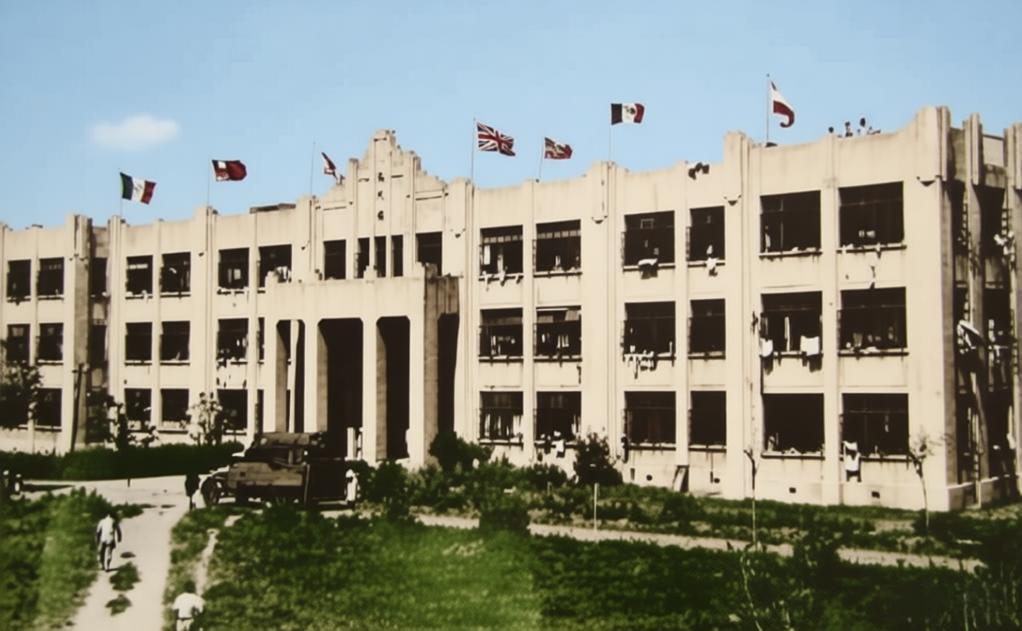 这张照片是上海龙华集中营的核心建筑F栋大楼，这栋建筑原本是19世纪建成的学校，1