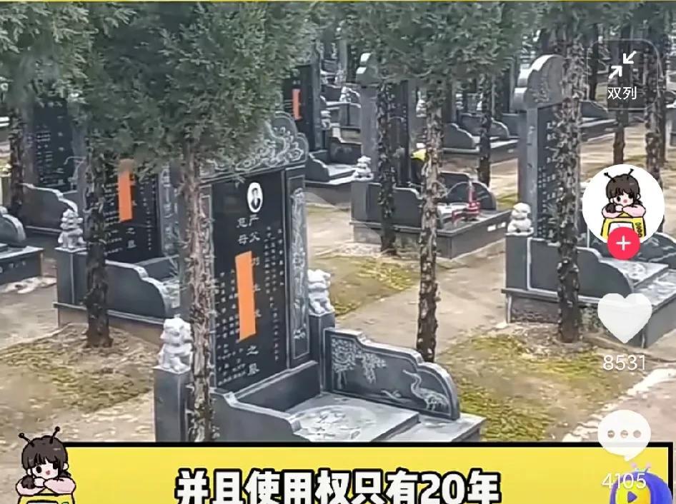 墓地使用权只有20年，到期后会贴欠费通知单，不续费就挖出来！这并非危言耸听，