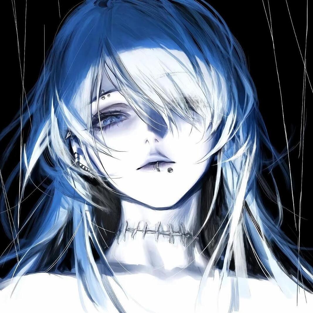 𝙒𝙚𝘾𝙝𝙖𝙩女头｜权威精选蓝调系动漫女头像动漫头像｜动漫头像｜高清无