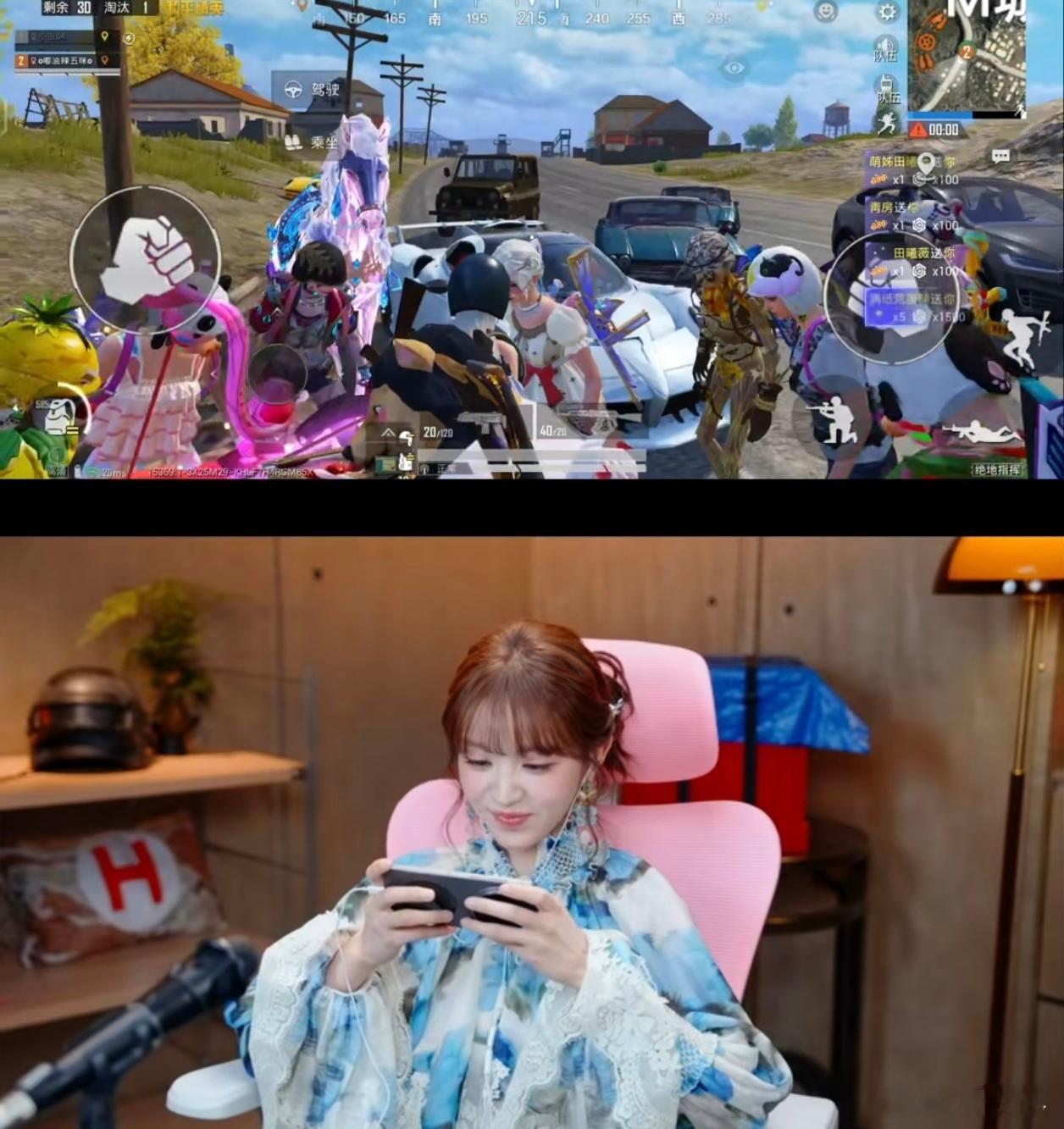 小田和粉丝们合影，哈哈哈哈，这画面好好玩啊田曦薇