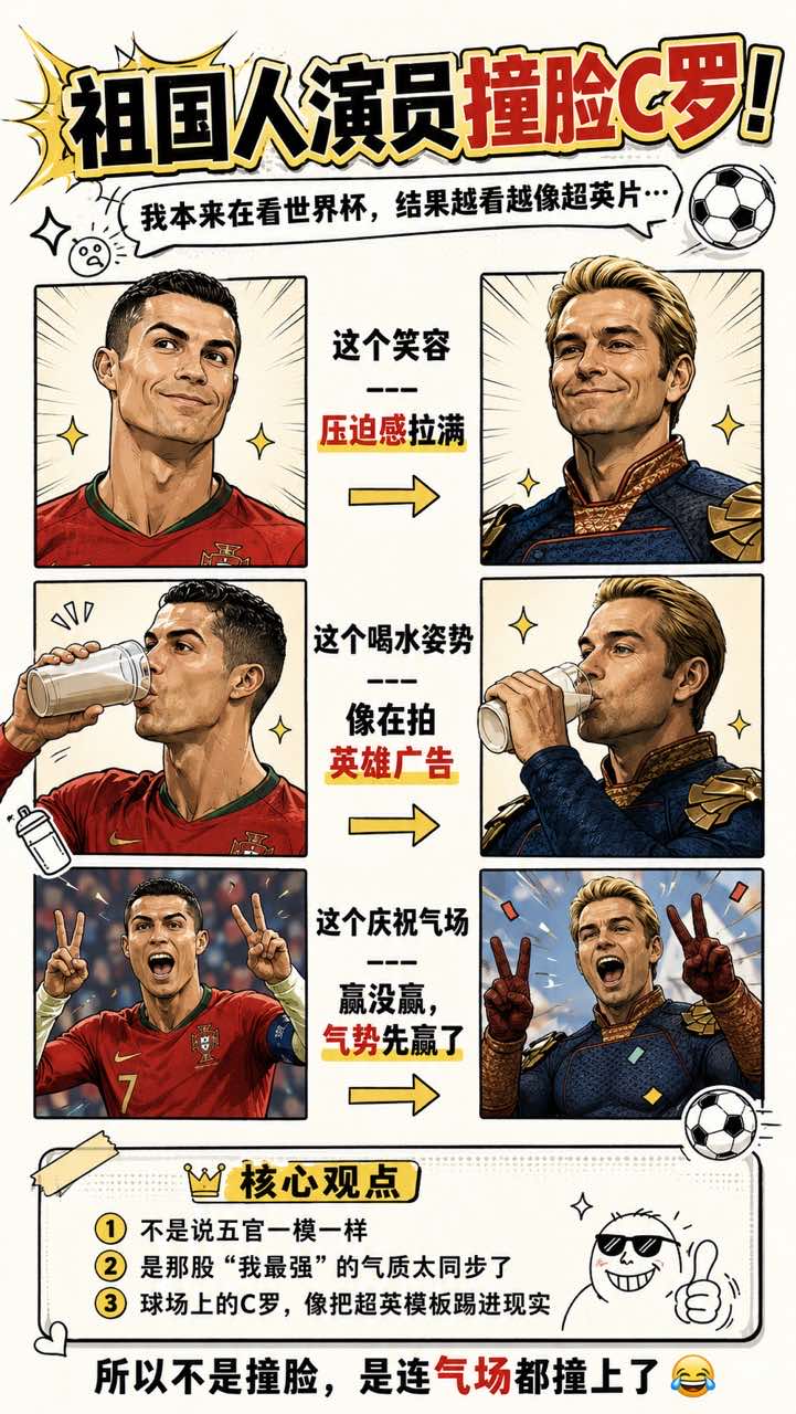 接受了C罗和祖国人撞脸的设定，就回不去了