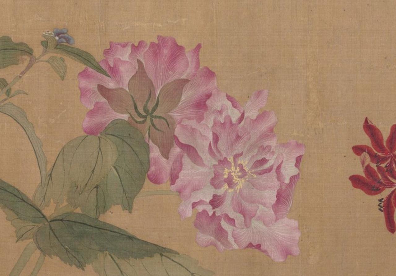 【一卷藏尽四时芳华｜恽寿平《百花图》，没骨花鸟的巅峰之美】一卷长卷，纳四时百