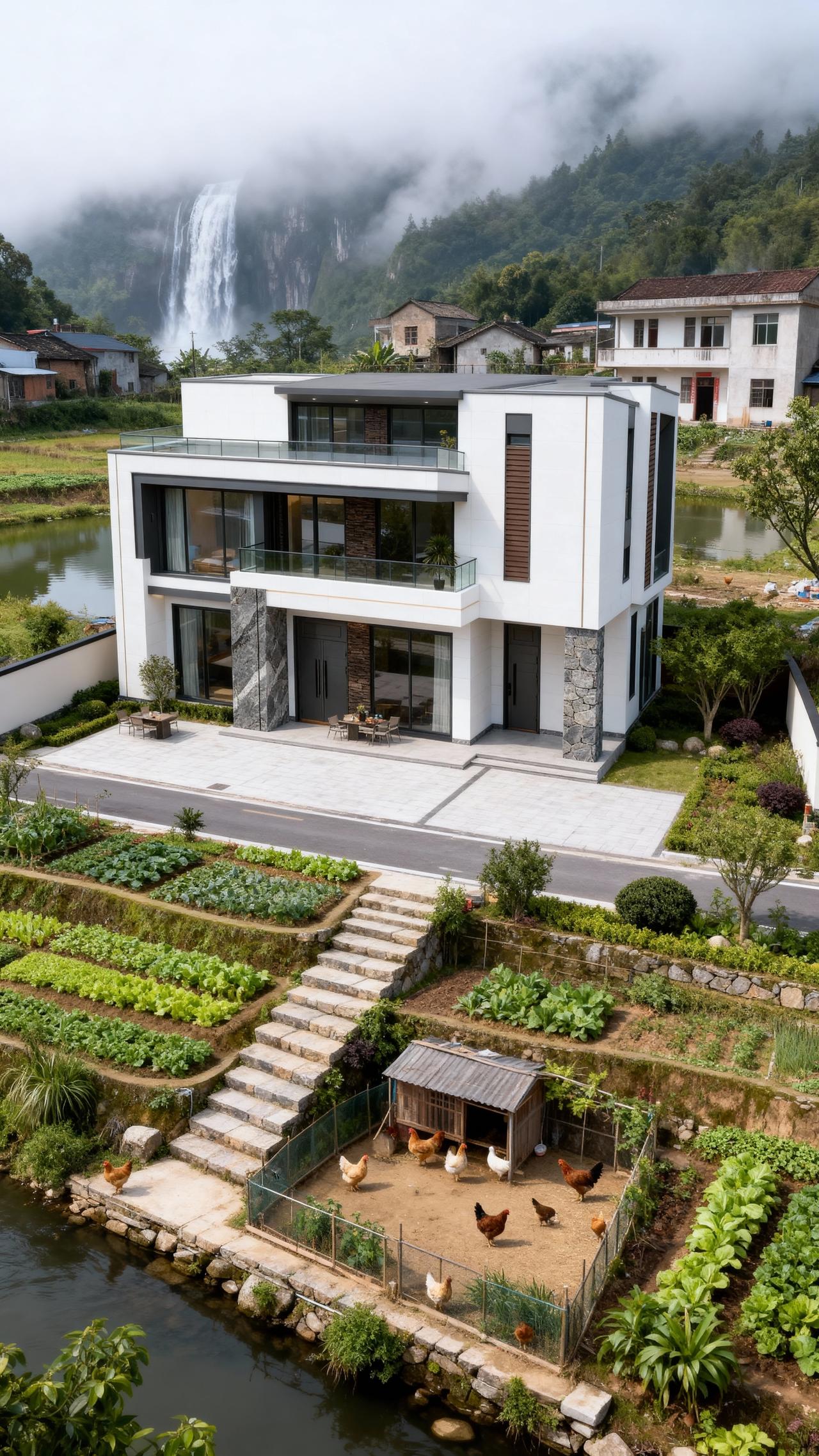 2021年因为买不起房，于是拿着70万的首付钱，在农村选择了盖房。万万没想到，竟