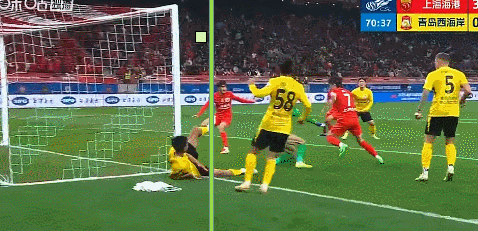 叮叮咣咣！武球王归来兮：武磊刚上场就破门，神了。2比0领先！海港放心换下莱昂纳
