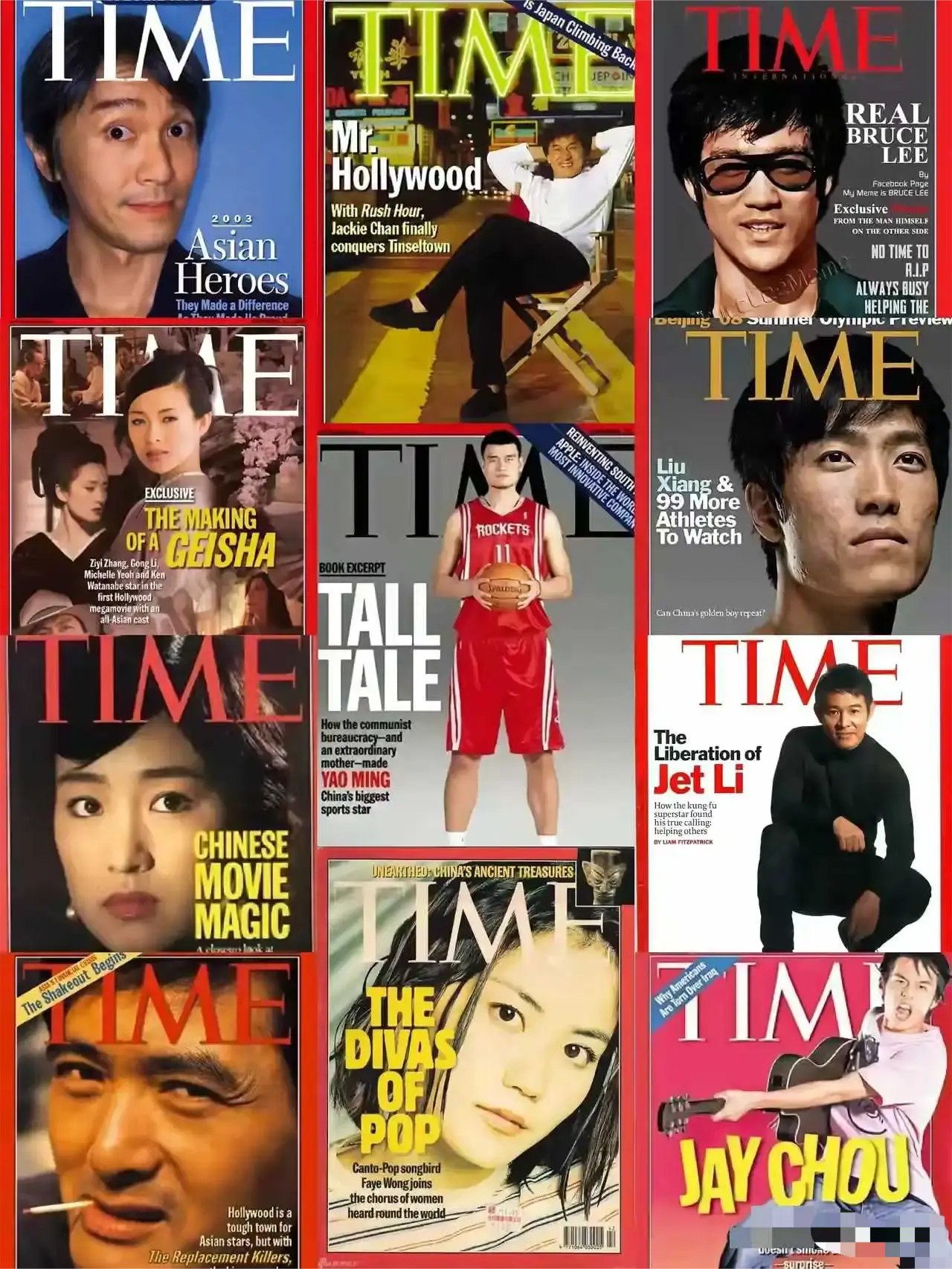 时代周刊》封面的华人文体明星，你最认可哪一位？李小龙、成龙、李连杰都是顶级国际