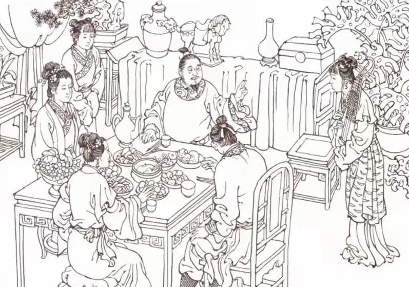 武松醉打蒋门神后，被都监召入府内，三天一小宴五天一大宴，待如上宾。有了这层关系，