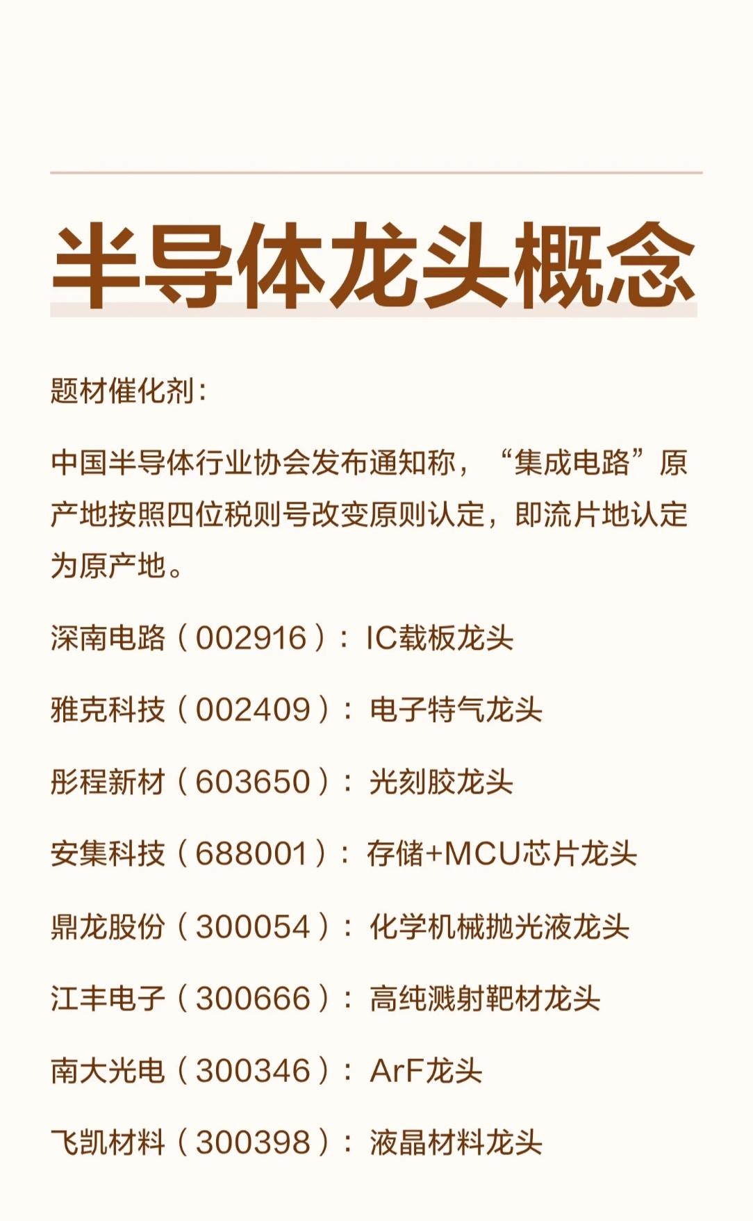 【半导体龙头概念全梳理｜行业机遇与8大风险速览】🔥题材催化剂：中国半导