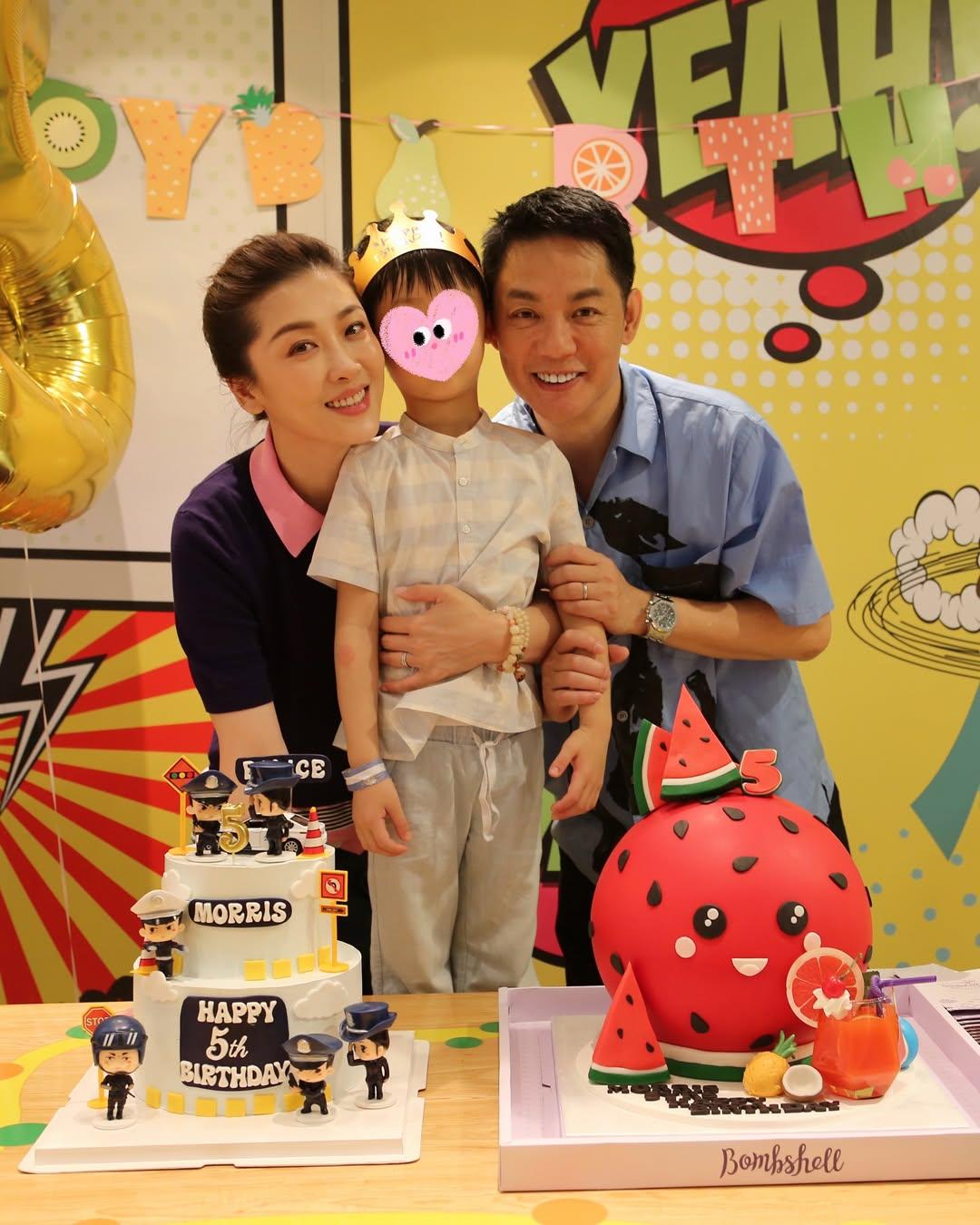 周丽淇傅程鹏儿子5岁生日