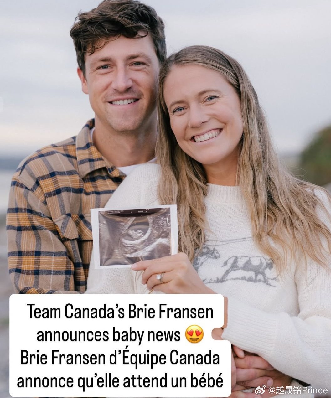 中国女排🇨🇦加拿大二传手布里·弗兰森宣布怀孕喜讯📍弗兰森透露，宝宝预计
