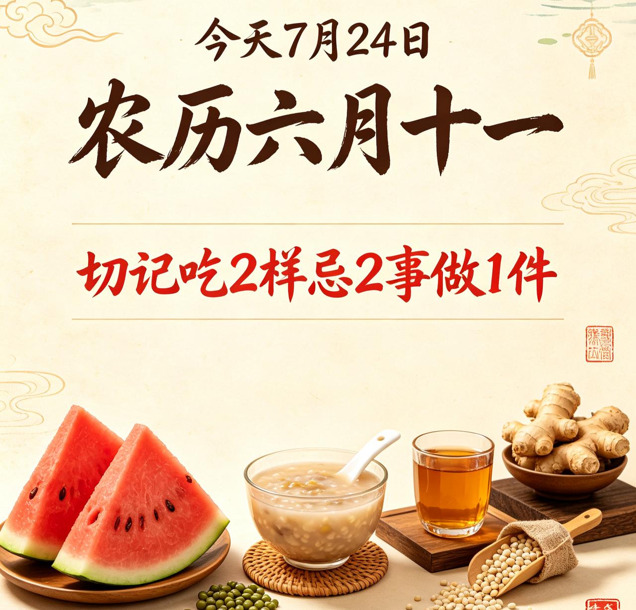 【7月24日｜农历六月十一：大暑刚过中伏到，"定日"这天3件事比转发锦鲤管用】