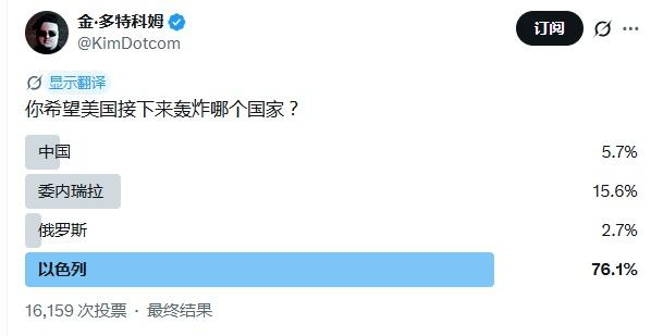 你希望美国接下来轰炸哪个国家？