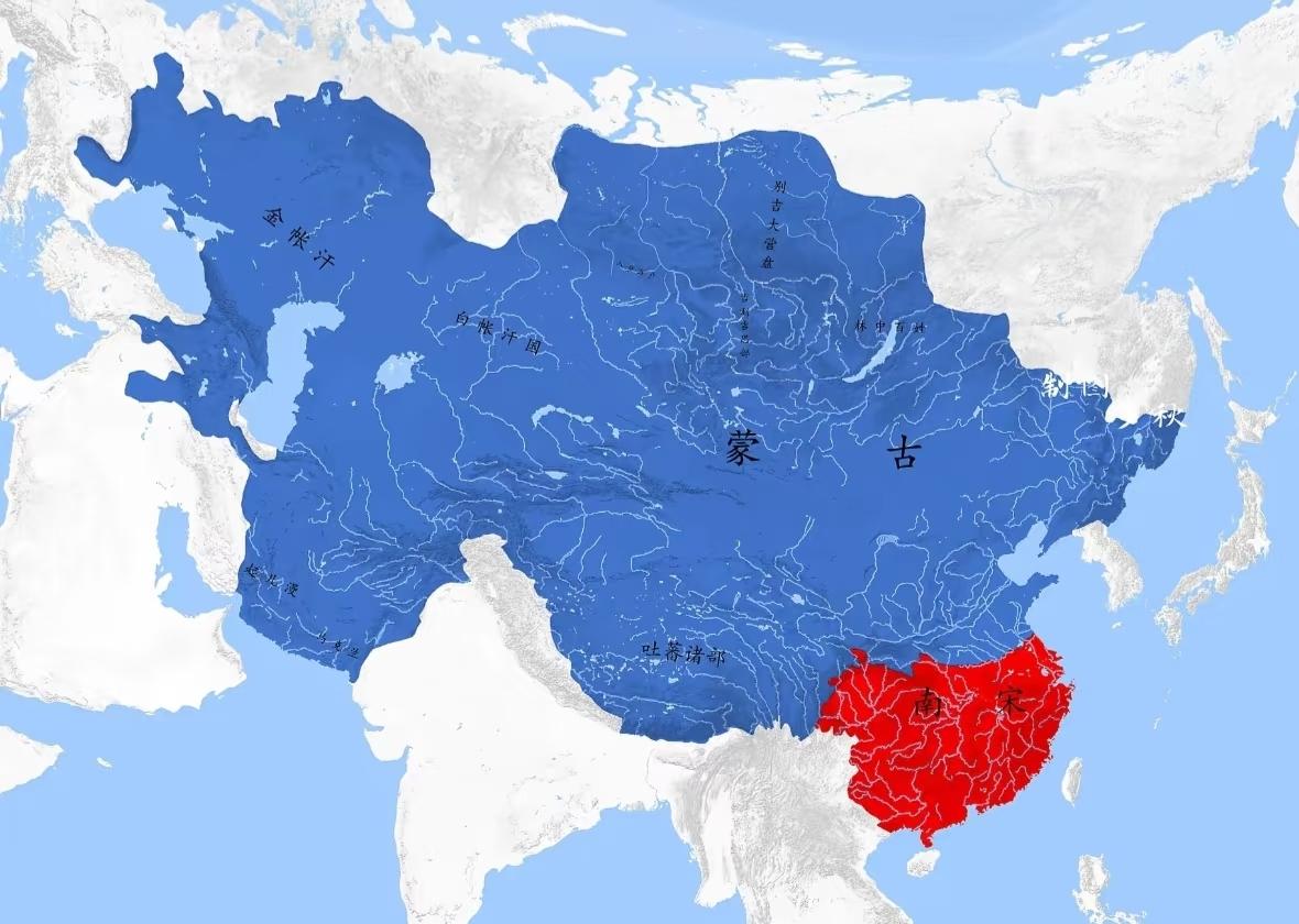 蒙古，统治时期，地图大其实在古代没啥用，重要是耕地面积和人口[哭哭]很快就分崩离
