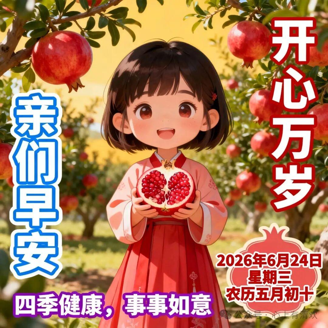 🌅保持一颗童心，年纪再大也可爱。🌞遇事多笑笑，心态自然好。🌻每天过得开心自
