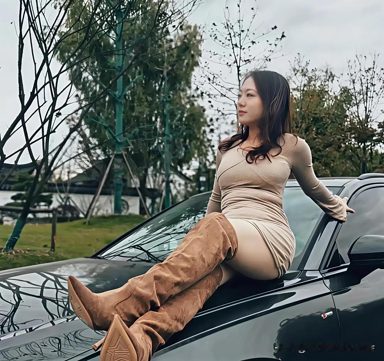 奥迪车主姐姐人美心善摄影写真分享！高速路上的奥迪奥迪销售美女广州奥迪车