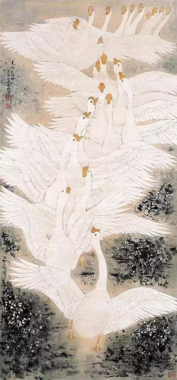 金北楼《欢聚》，金北楼(1878-1926)，即金城，清末民初京津画派领军人
