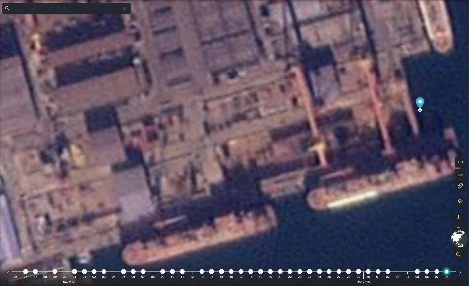 近日北方某地004卫星图舰首又多了一个模块，变化不大，再等等！图源网络烽火问鼎