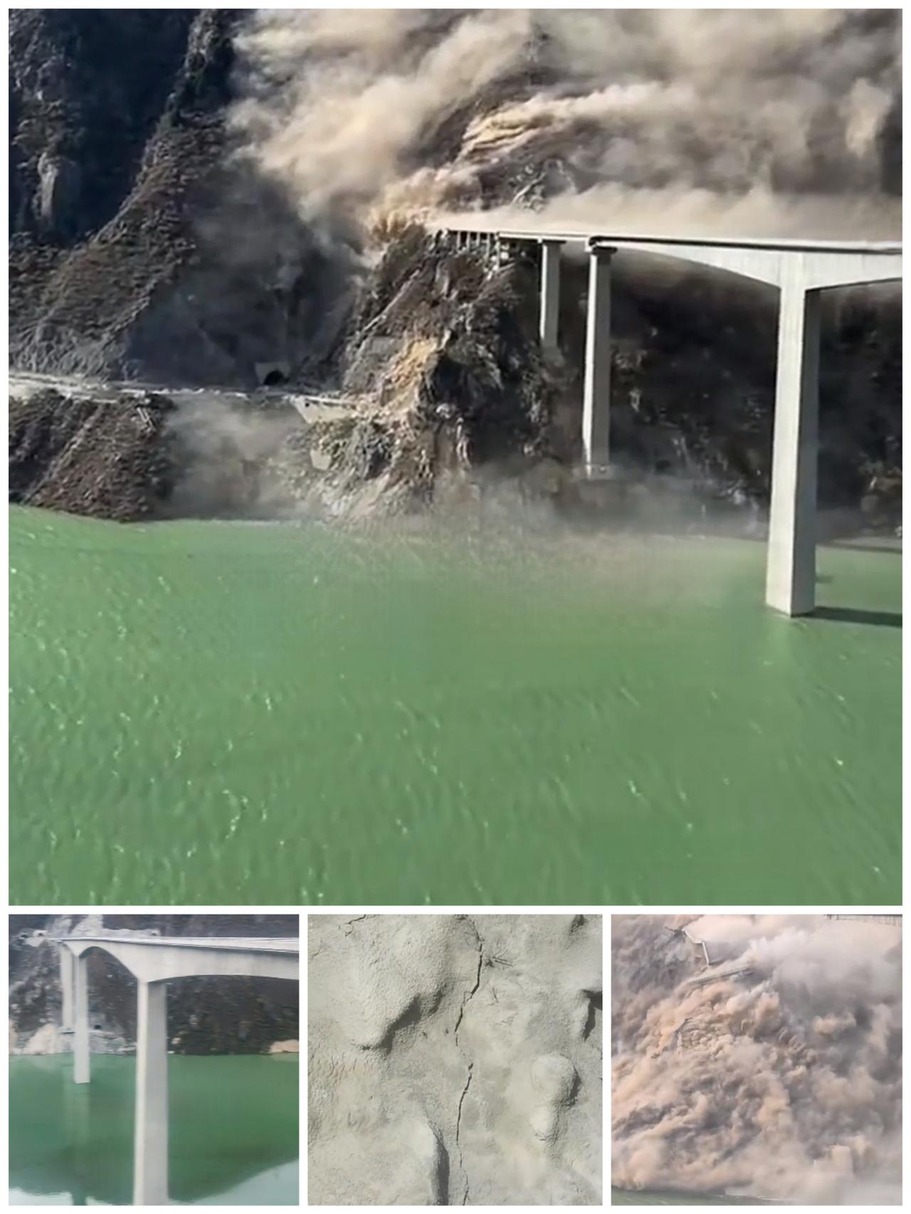 造价约4.4亿，前1日还在讨论修复方案，1天后就完全垮塌。阿坝红旗特大桥，这