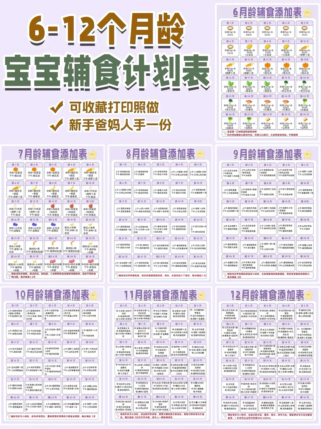 宝宝辅食添加顺序表｜保姆级攻略快查收✅