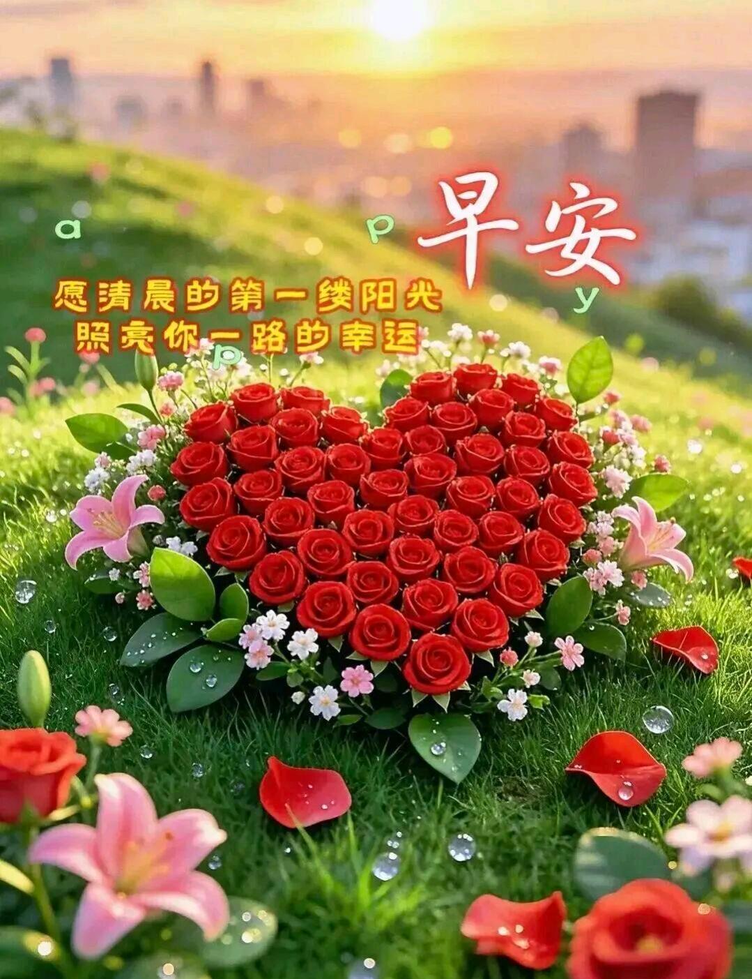 早安！美好的祝福，从清晨开始，承蒙时光不弃，感恩所有相遇，每一天都是崭新的，不纠