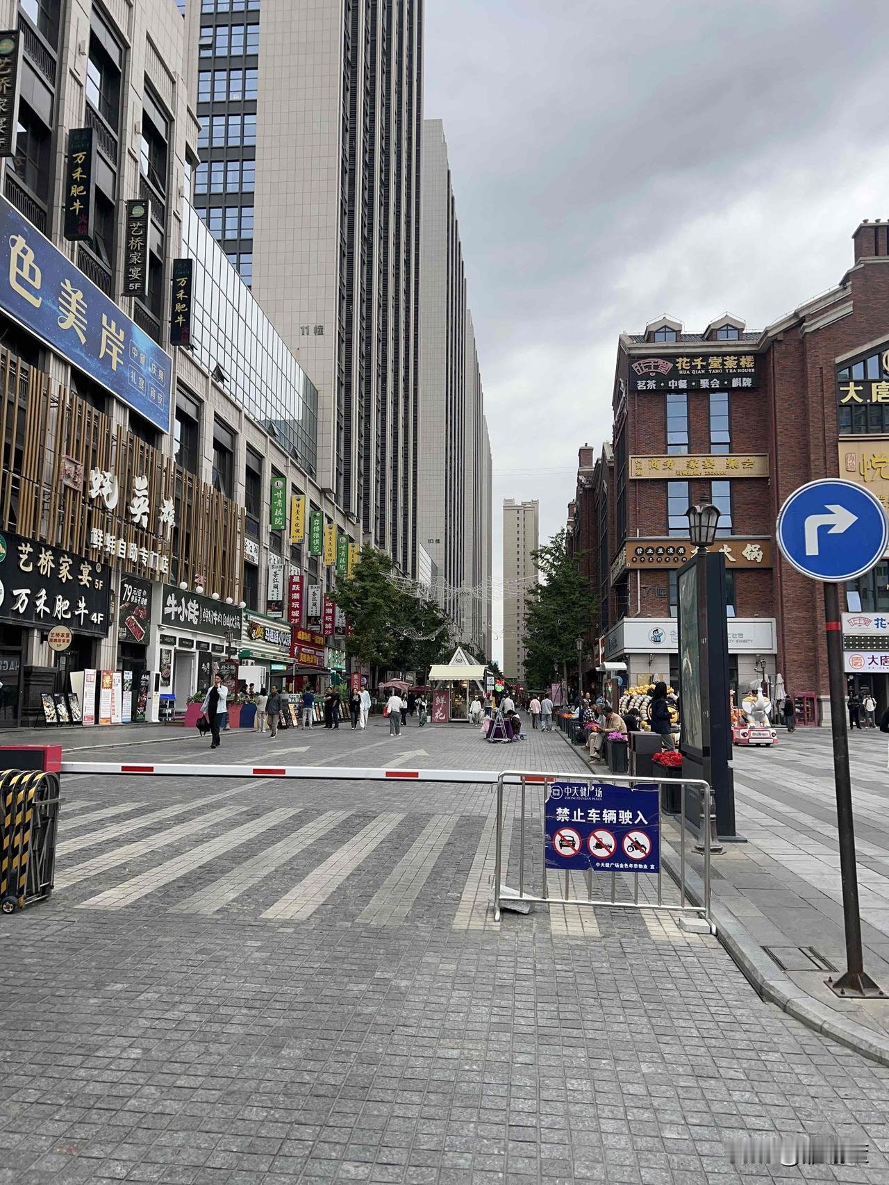 中天健广场确实是兰州一个比较大的步行街广场里面入住商家几千家都有吧。美食小吃娱