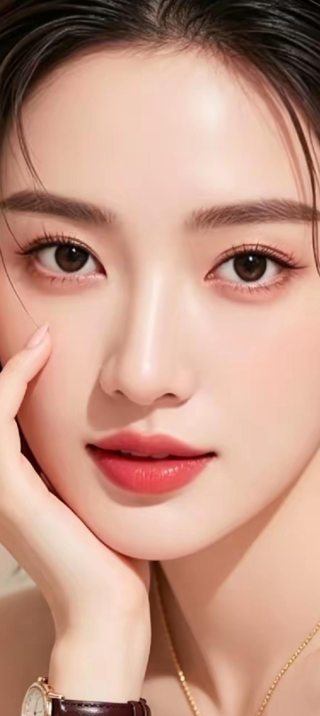 温柔甜美的少女，粉嫩妆容，优雅气质，快来get同款！💕✨