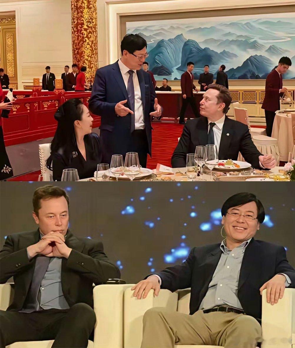 哈哈，原来杨元庆也去了国宴，这是他们12年后再次见面的场景。