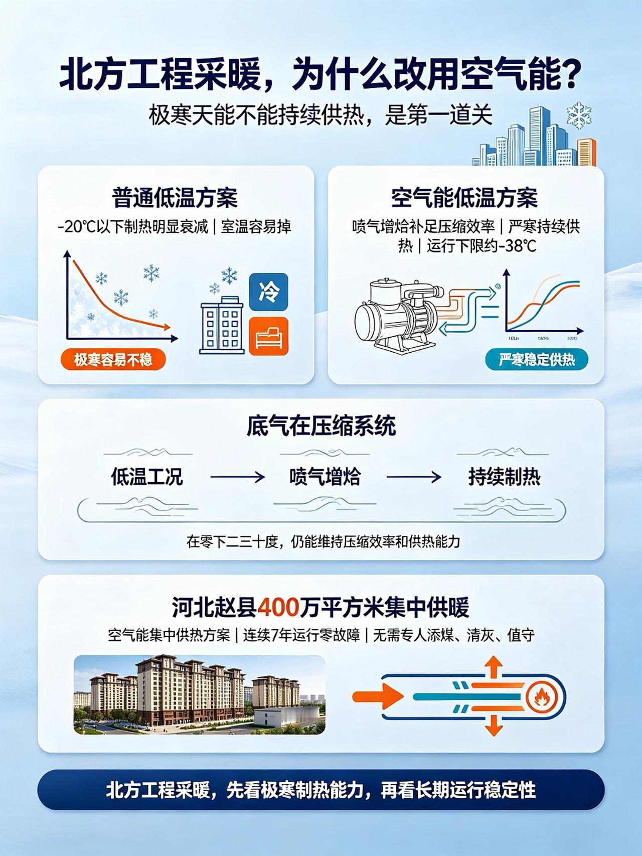 不烧煤不烧锅炉，北方工程改用空气能了？ 北方大型工程采暖是刚需，以前多用煤炭