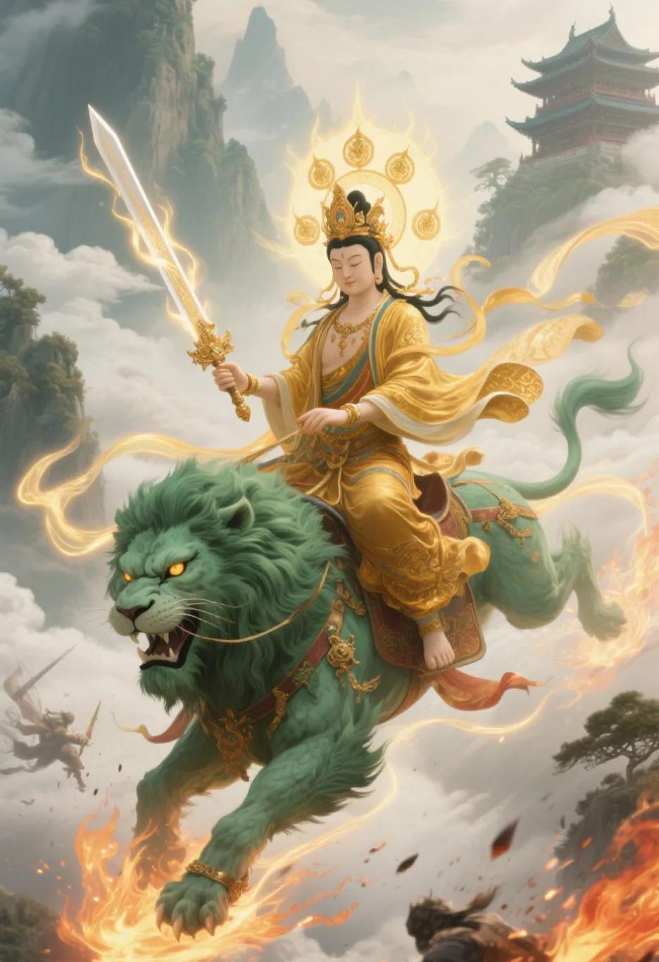 中华文明的历史长河中，文殊形象始终作为智慧的精神图腾而存在。作为佛教文化中的重要