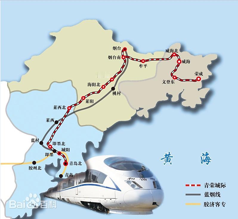 沿海高铁大通道的短板在于山东与江苏之间，烟台至青岛之间运行的是时速250公里的青