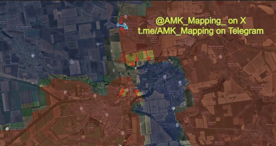 来自红军城的最新消息：过去一天，红军城东北边的迪纳斯区终于被俄军彻底拿下了。之