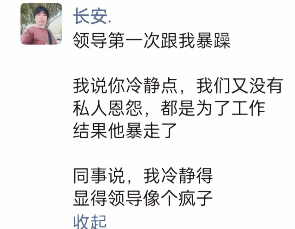 同事说，我冷静得显得领导像个疯子​​​