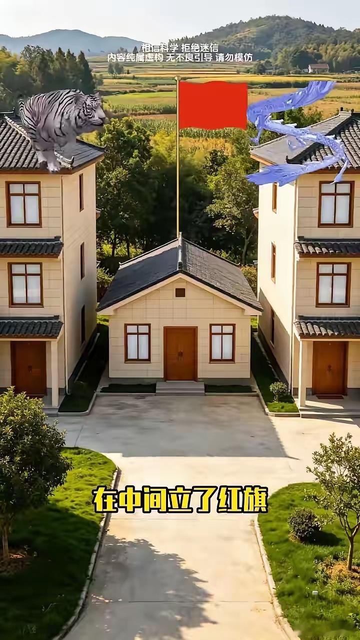 格局藏不住！这户人家绝对是内行人！左右两边邻居的楼房都比自家高大，处在中间很吃亏