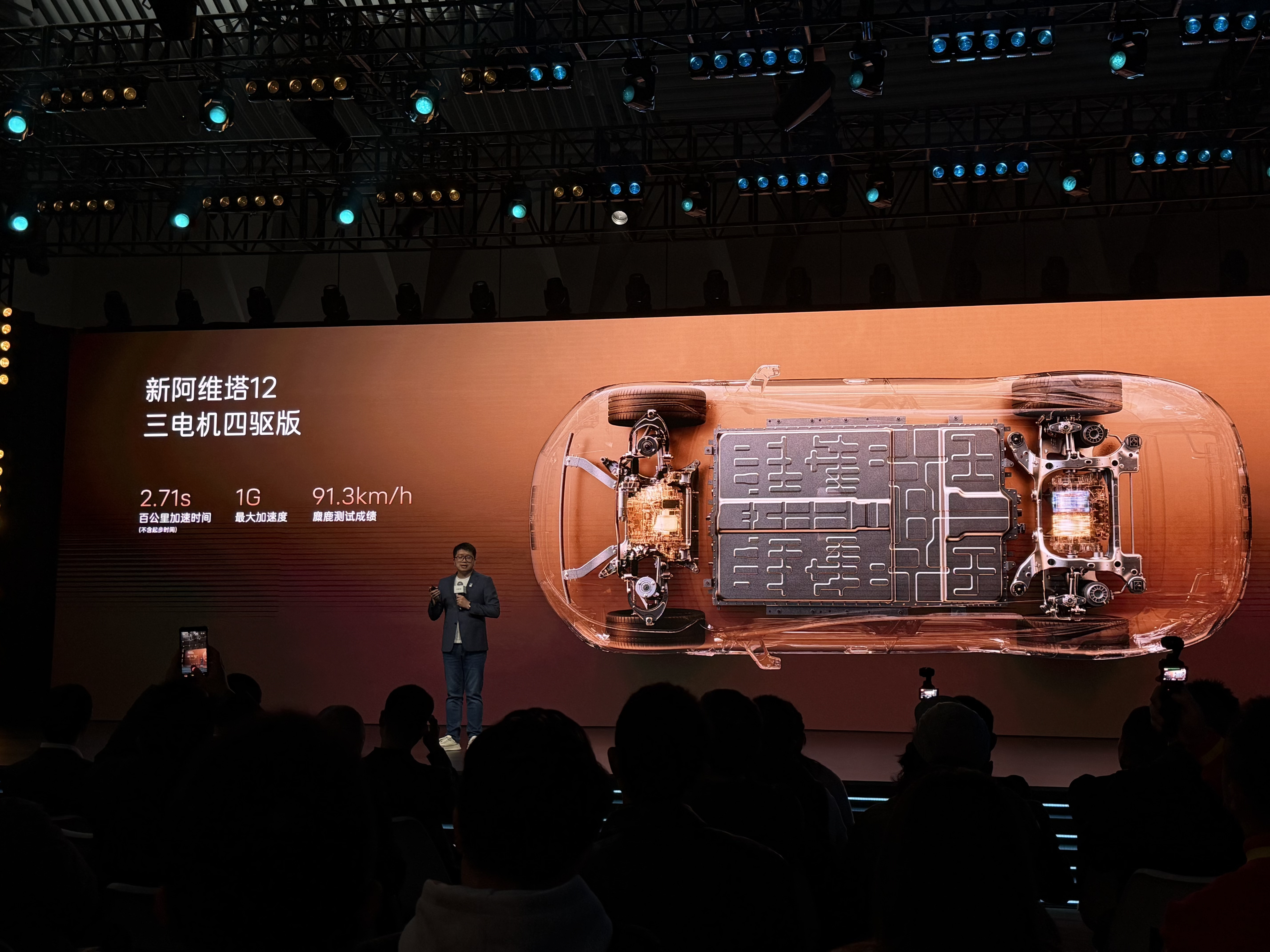 阿维塔刚刚发布太行智控2.0技术，动态上限非常高，新阿维塔12首搭，三电机四